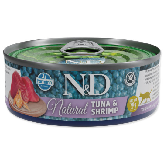 Konzerva N&D Cat Natural Tunjevina i kozice 70g