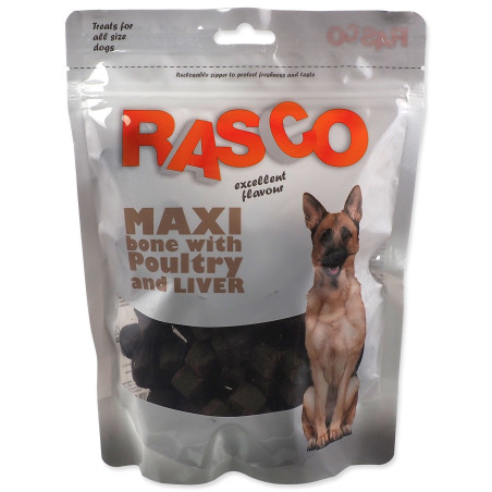 Poslastica Rasco maxi kost s piletinom i jetrom 5cm 450g