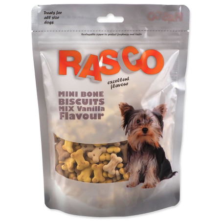 Poslastica Rasco mini keksi kosti mix s okusom vanilije 2 cm 250 g