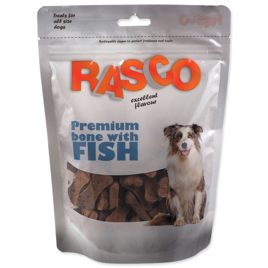 Poslastica Rasco mesna kost s ribom 5 cm 250 g