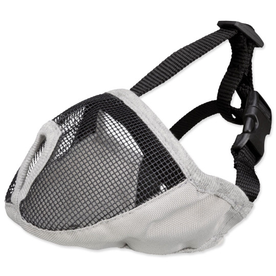 Njuška za kratkonose pasmine poliester S–M 24cm siva