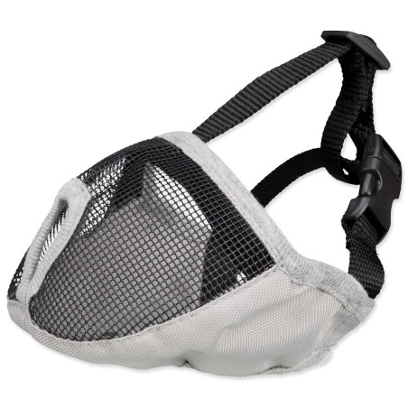 Njuška za kratkonose pasmine, poliester, XS–S, 15 cm, siva