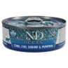 Konzerva N&D Cat Ocean Tuna, bakalar, škampi i bundeva 70g