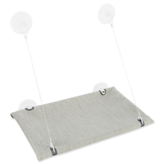 Prozorska platforma, velur, 50 × 30 cm, siva