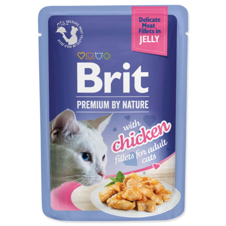 Kapsica Brit Premium by Nature pileći fileti u želeu 85g