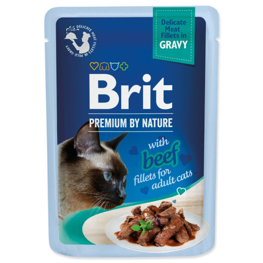 Vrećica Brit Premium by Nature goveđi fileti u umaku 85g