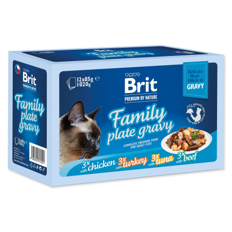 Kapsica Brit Premium by Nature fileti u umaku Family Plate 12x 85g