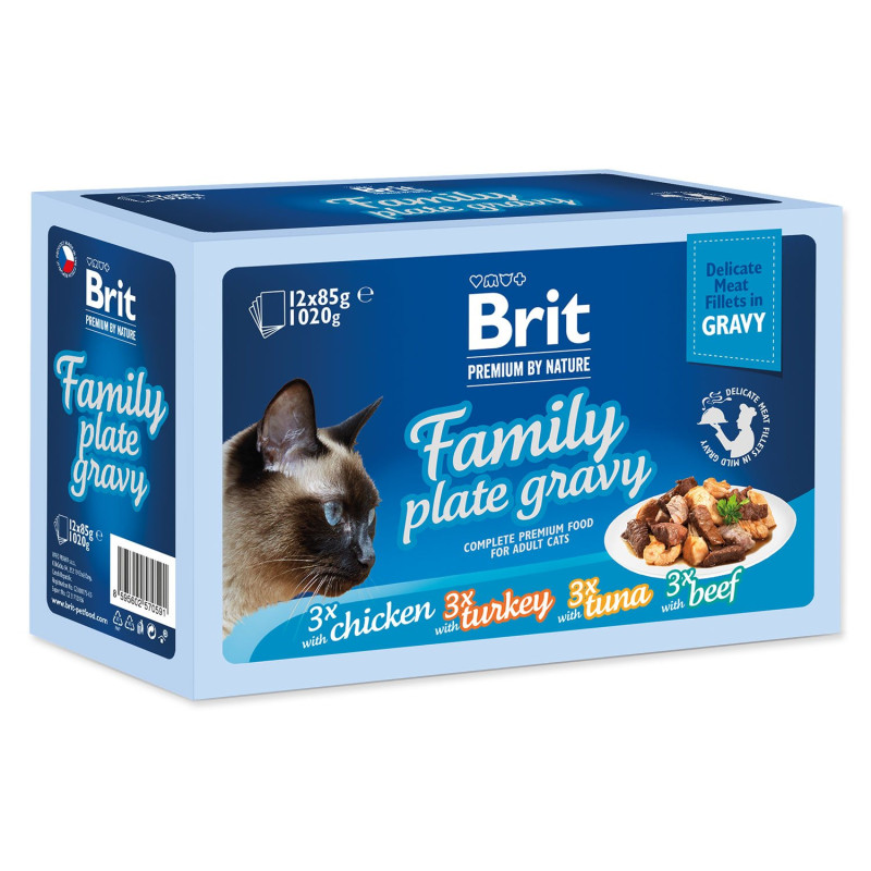 Kapsica Brit Premium by Nature fileti u umaku Family Plate 12x 85g