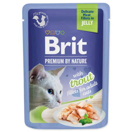 Kapsica Brit Premium by Nature fileti pastrve u želeu 85g