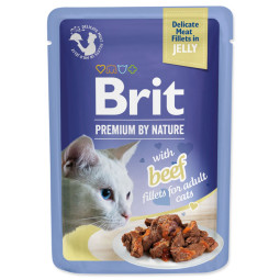 Kapsica Brit Premium by Nature goveđi fileti u želeu 85g