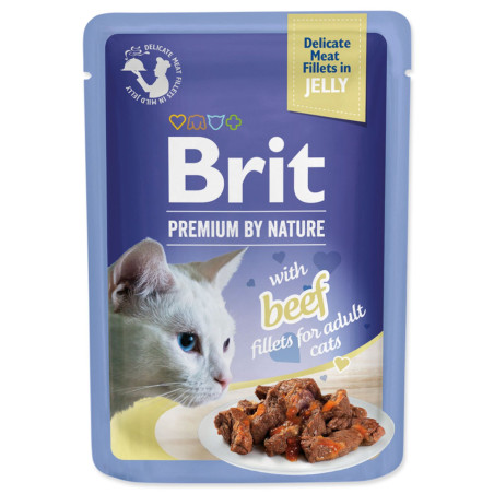 Kapsica Brit Premium by Nature goveđi fileti u želeu 85g