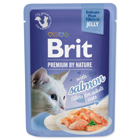 Kapsica Brit Premium by Nature fileti lososa u želeu 85 g