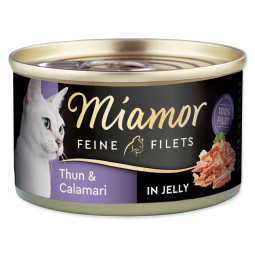 Konzerva Miamor Feine Filets Adult tuna s lignjama u želeu 100 g