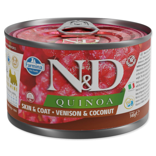 Konzerva N&D Dog Quinoa Divljač & kokos 140g