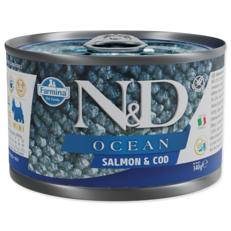 Konzerva N&D Dog Ocean losos i bakalar 140g