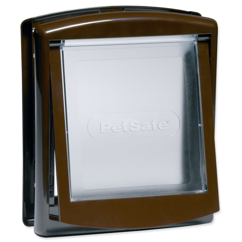 Plastična vrata PetSafe s prozirnim flapom, smeđa, izrez 18,5x15,8cm