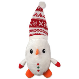 Igračka Dog Fantasy Winter Tale snjegović s kapicom, s piskačem 40 cm