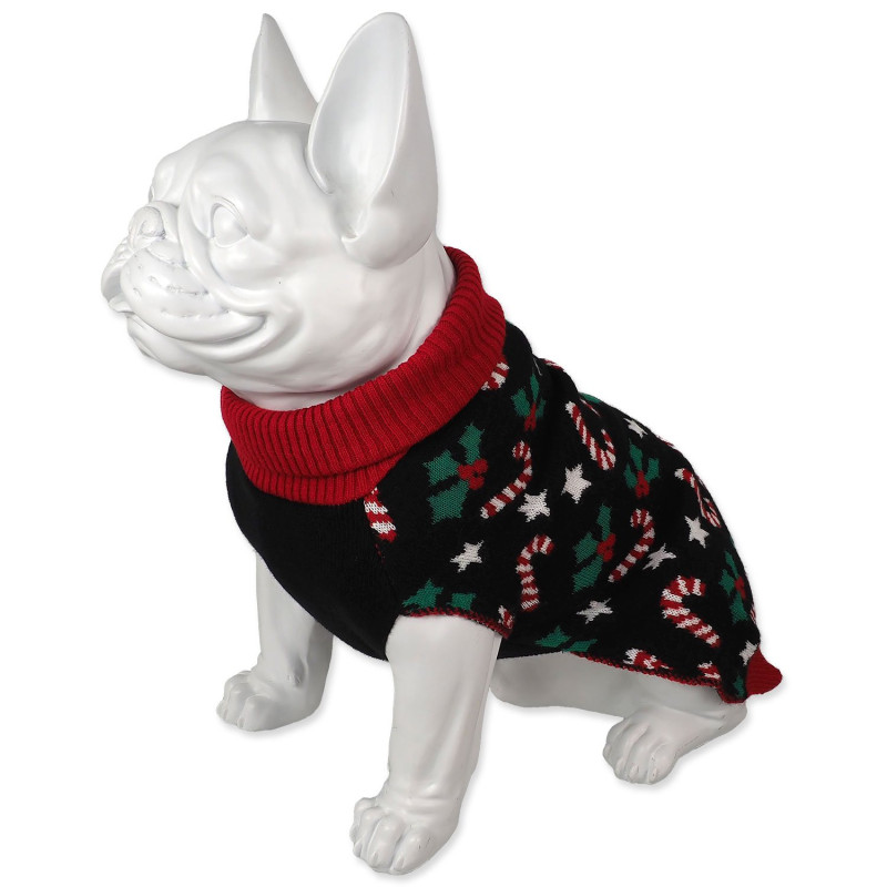 Džemper Dog Fantasy Winter Tale božićni motiv crni S
