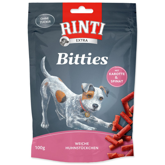 Poslastica Rinti Bitties piletina s mrkvom i špinatom 100 g