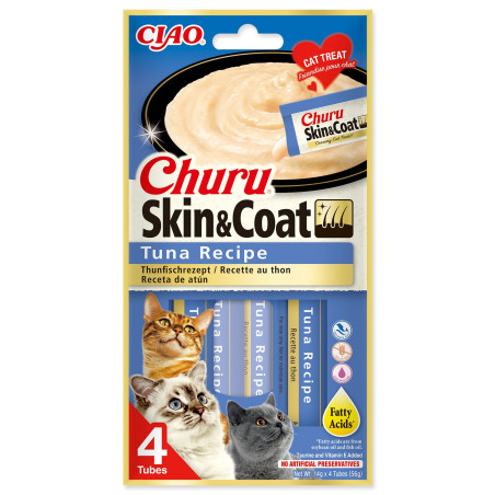 Poslastica Churu Skin & Coat tuna 4x14g