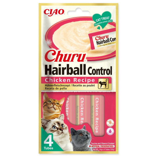 Poslastica Churu Hairball pileći 4x14g