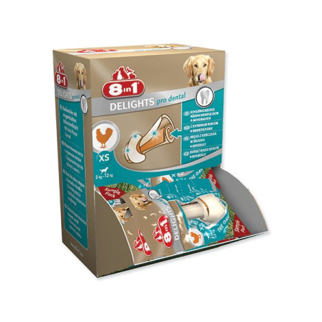 Poslastica 8in1 Delights Dental žvakaća kost XS 30 kom