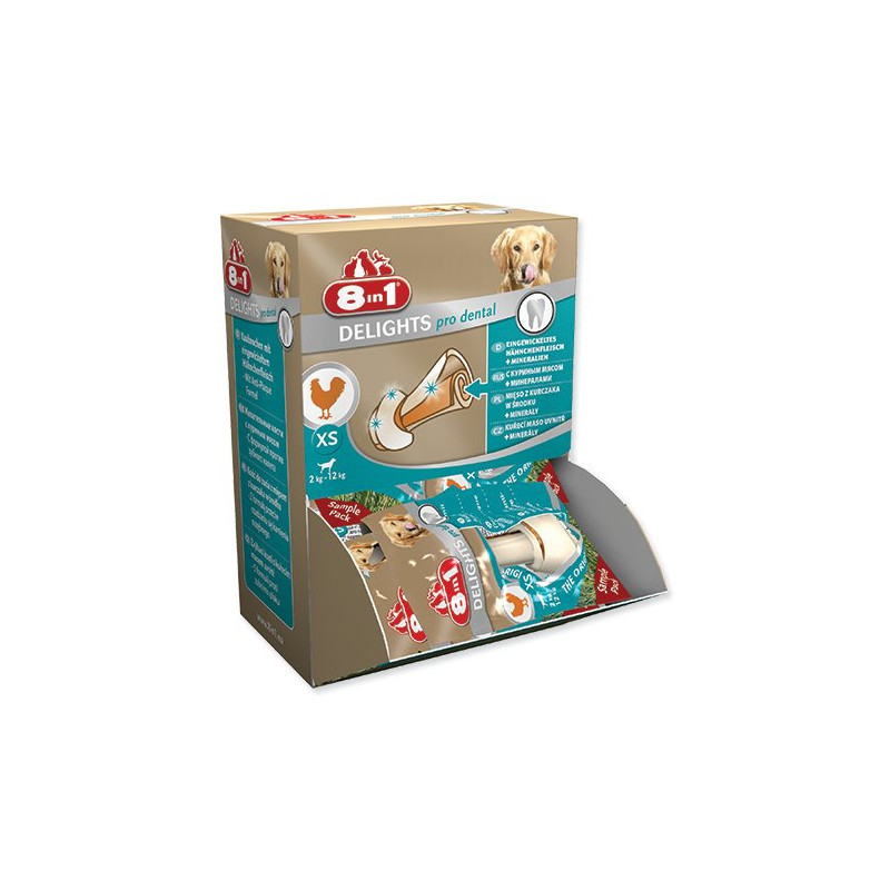 Poslastica 8in1 Delights Dental žvakaća kost XS 30 kom