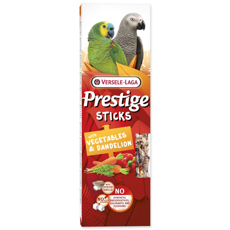 Štapići Versele-Laga Prestige Sticks papagaj s povrćem i maslačkom 140 g 2 kom