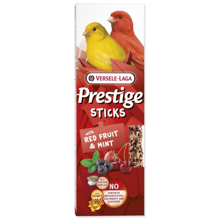 Štapići Versele-Laga Prestige Sticks za kanarinca s crvenim voćem i metvicom 60 g 2 kom.