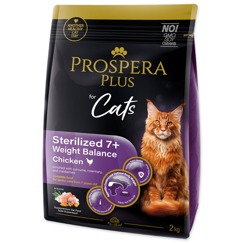 Hrana Prospera Plus Sterilized 7+ Chicken Weight Balance 2 kg