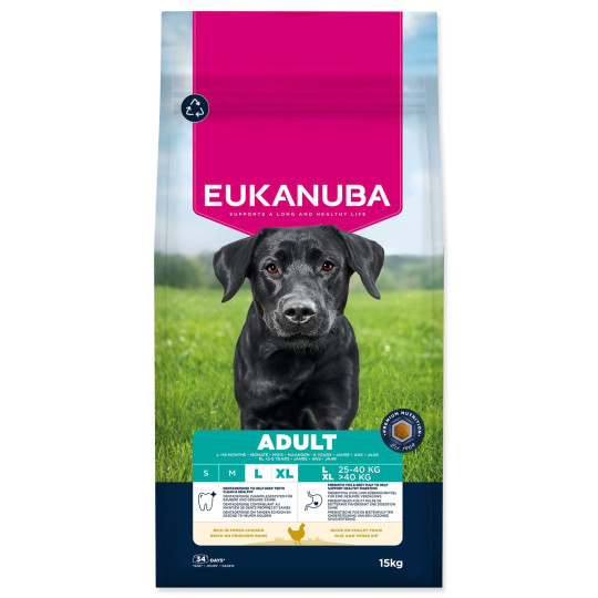 Hrana EUKANUBA Adult Large bogata svježom piletinom 15 kg
