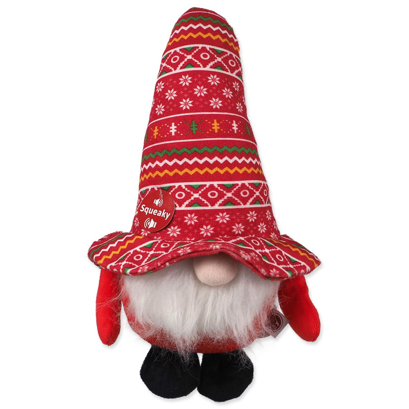 Igračka Dog Fantasy Winter Tale crveni patuljak s piskačem 30 cm