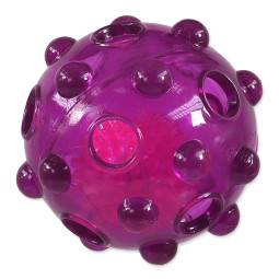 Igračka Dog Fantasy Glow lopta od TPR gume ljubičasta 8 cm