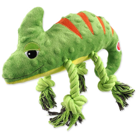 Igračka Dog Fantasy Jungle zeleni kameleon s piskačem 28 cm