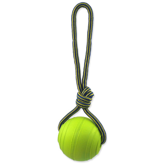 Igračka Dog Fantasy EVA lopta od pjene s užetom, plastična i plutajuća, zelena 8cm