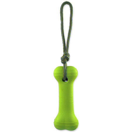 Igračka Dog Fantasy EVA pjena kost s užetom, plastična, plivajuća, zelena, 21 cm