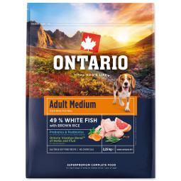Hrana Ontario Adult Medium Riba i smeđa riža 2,25 kg