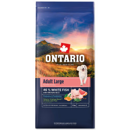 Hrana Ontario Adult Large Riba i smeđa riža 12 kg