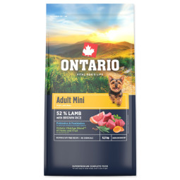 Hrana Ontario Adult Mini Lamb & Brown Rice 6,5kg