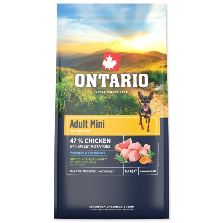 Hrana Ontario Adult Mini Piletina i batat 6,5 kg