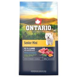Hrana Ontario Senior Mini Janjetina i smeđa riža 6,5kg