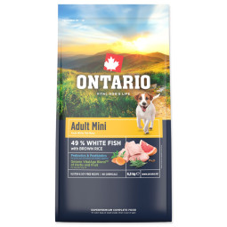 Hrana Ontario Adult Mini Fish & Brown Rice 6,5kg