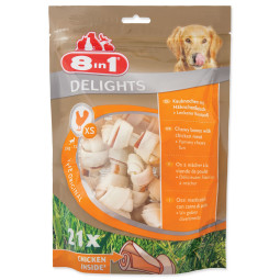 Poslastica 8in1 Delights žvakaća kost XS 21 kom