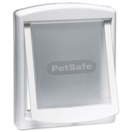 Plastična vrata PetSafe s prozirnim klapnom, bijela, izrez 28,1x23,7cm