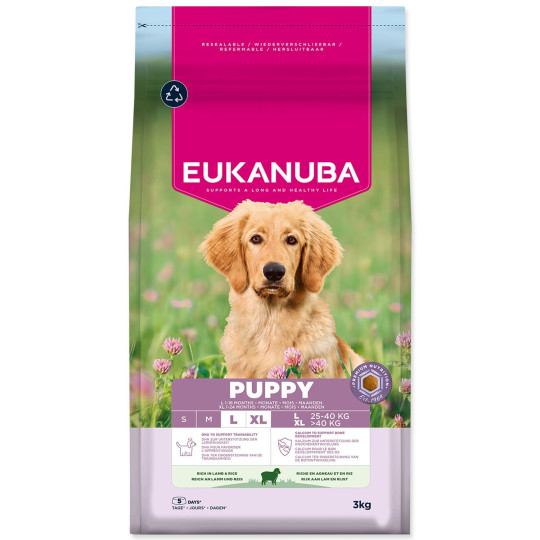 Hrana EUKANUBA Puppy Large bogata janjetinom 3 kg