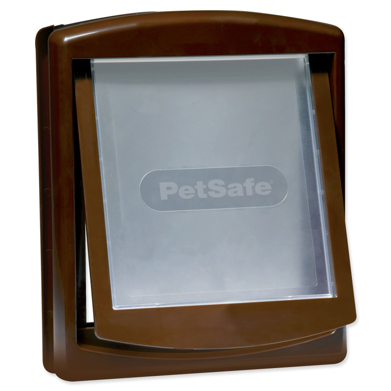 Plastična vrata PetSafe s prozirnom klapnom, smeđa, izrez 28,1x23,7 cm