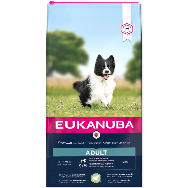 EUKANUBA hrana za odrasle male i srednje pasmine — janjetina, 12 kg