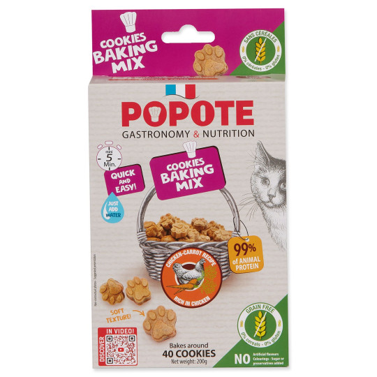 Mješavina za pečenje Popote pileća bez žitarica za mačke 200 g
