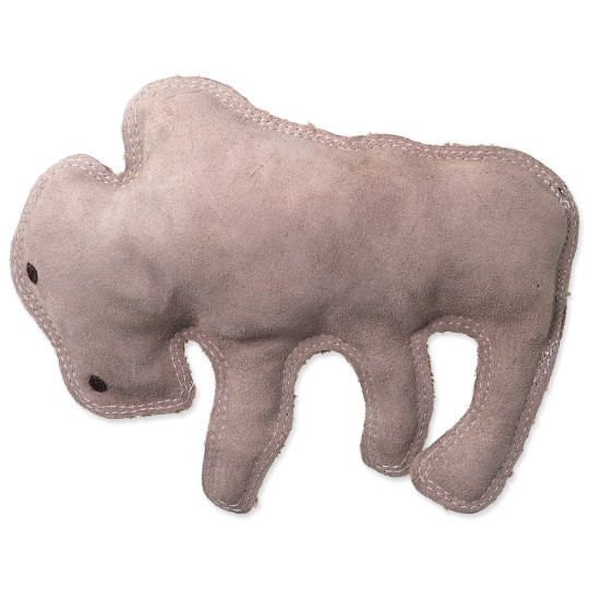 Igračka Dog Fantasy Dura-fused bizon s pištaljkom, koža i juta, 28 cm