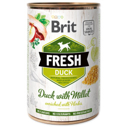 Konzerva Brit Fresh patka s prosom 400g